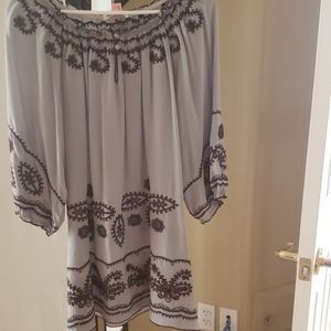 Blue tassel long sleeved gently used embroidered